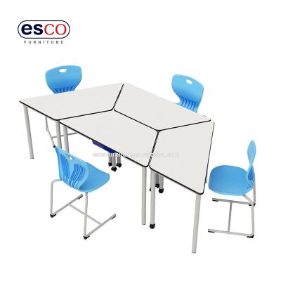 China Comfortable Classroom Study Environment School Combo Desk And Chair for sale