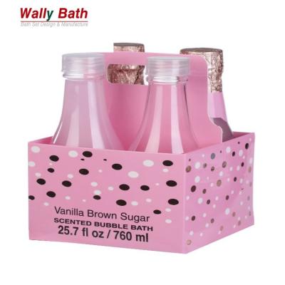 China Wholesale Christmas Wedding Valentines Day Hotel Bathroom Body Lotion Gift Scented Spa Bath Bubble Bath Gift Set Customized Size for sale