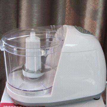 China 1L Stainless steel blade Electric Food Chopper with glass, plastic cup for sale