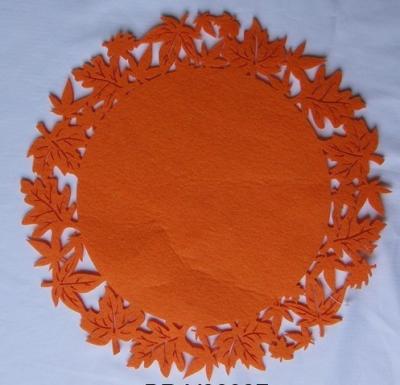 China Orange Round , Ellipse Nonwoven Fabric Placemats And Coasters Eco-Friendly Te koop