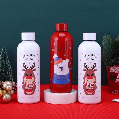 China Sustainable Christmas gifts double wall thermos flask 500ml stainless steel small mouth hot water bottles for sale