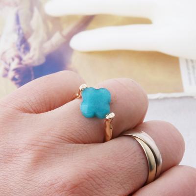 China NeeFuWoFu ALLOY Opening Rings Bohemia De Madera Pulseira Estrela De Cinco Elastic Ring Beads For Woman Exchangeable Stone for sale