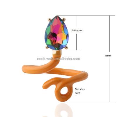 China ALLOY NeeFuWoFu Color Snake Ring For Women Bohemia De Madera Pulseira Pulseira Estrela De Cinco Elastic Multicolor Colorful Rings Glass Beads for sale