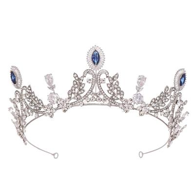 China New European and American women's crown headband hair accessories bridal handmade zircon princess crown performance accessories for sale