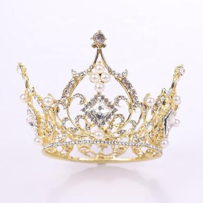 China Diamond Round Princess Crown Children's Crown Women's Crown Baroque Bridal Square Wedding Hair Accessories Factory Direct for sale