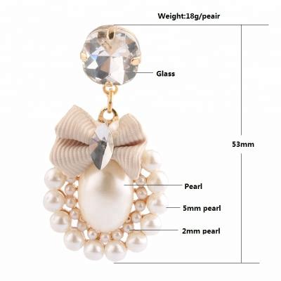 China NeeFu WoFu New Fashion Pop Pearl Earrings Charm Classic Bow Dangle Earrings Women Jewelry for sale