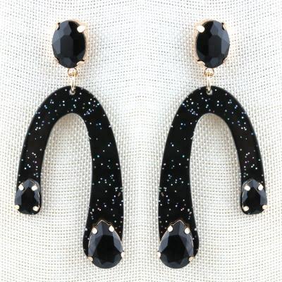 China NeeFu WoFu Resin Dangle Earring Big Large Long Brinco Christmas Gift Oorbellen Ear Crystal Earrings Drop Earrings Personality for sale