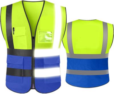 China Hi Vis Safety Vest Reflective Construction Breathable Shirts Light Safety Vest Comfortable Recycling Running Reflective Vest for sale