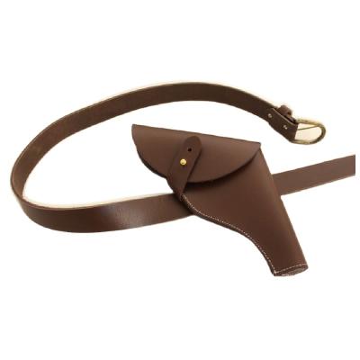 China Adjustable Universal Fashion Carry Belt Pouch Leather Portable Hidden Shooting Accessories Hunting Games With Gun Holster for sale