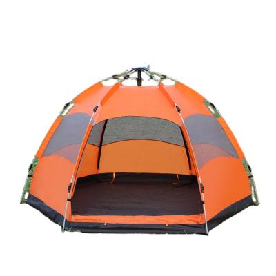 China Diamond Ground Nail Automatic Two-Person Double 3-4 Persons Outdoor Hexagonal Hexagonal Camping Tent Rainproof Quick Open Beach Outdoor Tent for sale