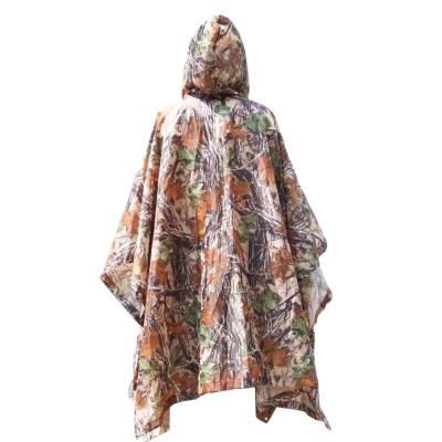 China Outdoor Military Rain Poncho Waterproof Polyester Camping Awning Multifuction Jungle Camouflage with 3 in 1 Multifunctional Raincoat for sale