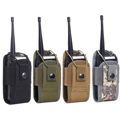 China Walkie Talkie Military Nylon Pocket Supermarket Radio Intercom Holster 1000D Molle Carry Bag For Tactical Talkie Bag for sale