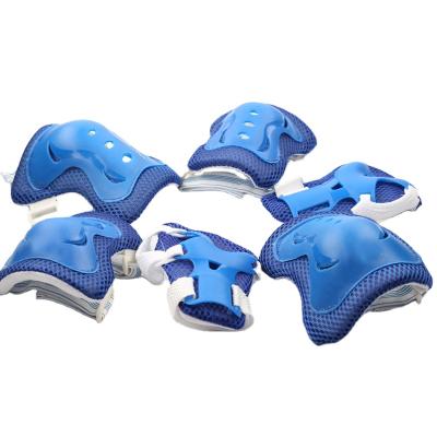 China Durable Kids Knee Pads Gear Sets Wrist Guards Hand Knee Pads 6-Piece Set Roller Skating Protective Gear Wholesale for sale