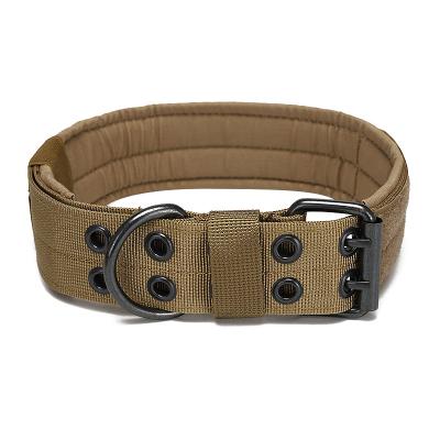 China Outdoor Training Tactical Dog Collar Nylon Tactical Dog Collar Ropa Para Mascotas Dogs Leash Adjustable Collar Leash for sale