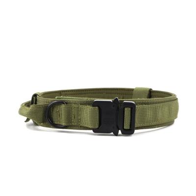 China Tactical Dog Collar Dogs Mascotas Dogs Pet Training Leash Army Adjustable Nylon Outdoor Tactical Training Dog Collar for sale