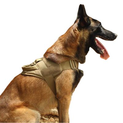 China Dogs Mascotas Dog Apparel Nylon Water Repellent Outdoor Tactical Pet Supplies Adjustable Multifunctional Nylon Tactical Dog Vest for sale