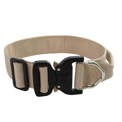 China Dogs Ropa Para Mascotas Dog Collar Adjustable Outdoor Walking Training Pet Supplies Nylon Pet Collar Tactical Military Dog Collar for sale