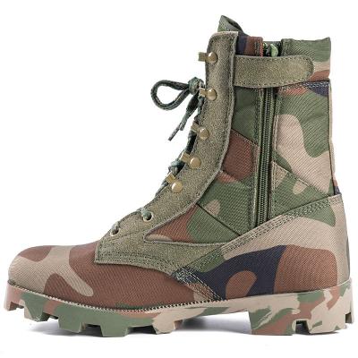 China Comfortable Lightweight Breathable Tactical Boots High Top Outdoor Canvas Outdoor Activities Tactical Boots 3-4 Seasons 500 Pairs Leather for sale