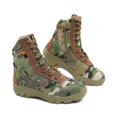 China Outdoor Activities Men Shoes Camouflage Sports Combat Boots Upper Tactical Boots Tall Height Increasing Shoes Outdoor Desert Boots for sale