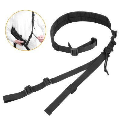 China Multifunctional Tactical Adjustable Nylon High Quality Rifle Leash Camera Gun Outdoor Hunting Tactical Sling for sale