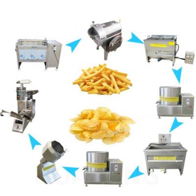 China food & Potato Processing Machine French Fries Beverage Factory Frozen French Fries Production Line for sale