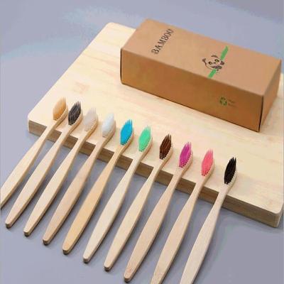 China Disposable Travel To Carry Color Bamboo Environmental Friendly Boxed Toothbrushes , Disposable Single Toothbrushes In Batches for sale