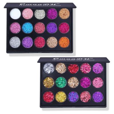 China High Quality Waterproof Glitter Shimmer 15 Colors Private Label Makeup Eyeshadow Palette For Wholesale for sale