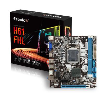 China Esonic H61FHL LGA 1155 Desktop Motherboard For Core The 2nd/3th Generation i3/i5/i7 CPU for sale