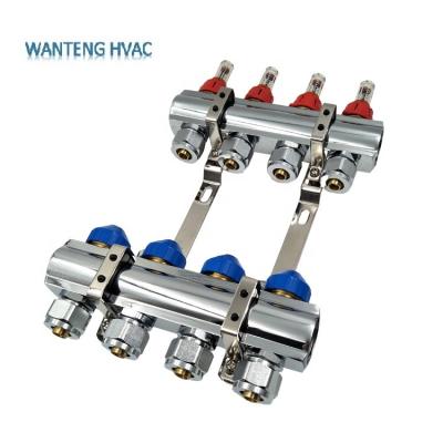 China Traditional Made In China Brass Hardware 2-12 Circuits Radiant Heating Manifold For Floor Heating Systems for sale