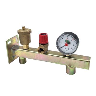 China Factory wholesale price traditional brass safety relief valve with gauge for sale