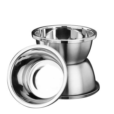 China Sustainable Mirror Polishing Stainless Steel Basin 1.6mm Thickness Extremely Thick Mixing Bowl Set for sale