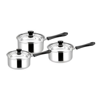 China Viable Cheap Wholesale Soup Stock Cooking Pot Bakelite Handle 6pcs Stainless Steel Cookware Set Casserole Set for sale