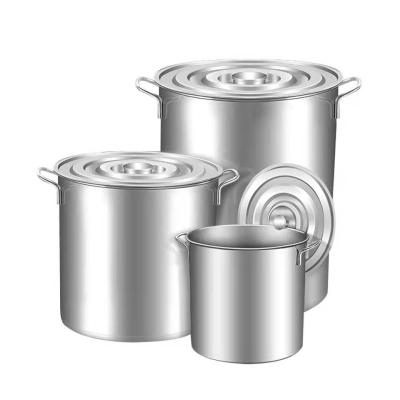 China Sustainable Hotel Supplies Soup Pot Stainless Steel Stock Pot Large Stainless Steel Commercial Cooking Pots Cover For Restaurant for sale