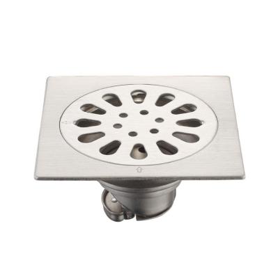 China Lower Anti Smell Auto Bathroom Stainless Steel Floor Drain Stainless Steel Shower Floor Grate Drain for sale