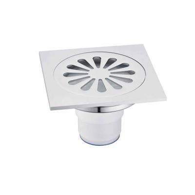 China European Style Strainer Shower Room Waste Drain Bathroom Floor Drain Grate With Chrome Plating for sale