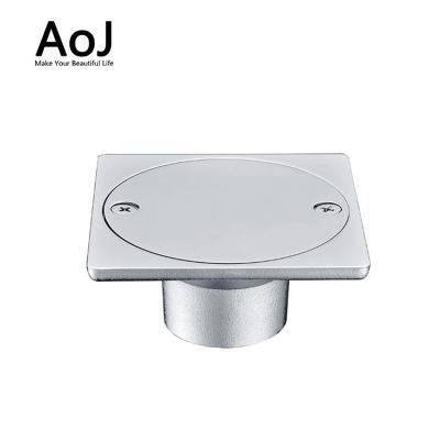 China Contemporary Solid Brass Square Floor Drain Cover Decorative Material 90x90mm Panel Structure Floor Waste Grate Dish Rack for sale