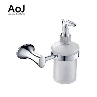 China Viable New Style Wall Mount Bathroom Decor Zinc Alloy Accessories Set Hotel Soap Dispenser for sale