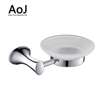 China Newest Simple Design Sustainable Bath Accessories Wall Mount Soap Dispenser Zinc Alloy Bathroom Set for sale