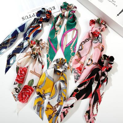 China Fashion Trendy Tow Hair Band For Women Hair Ring Mixed Colors For Girls Wholesale Hair Scrunchies for sale