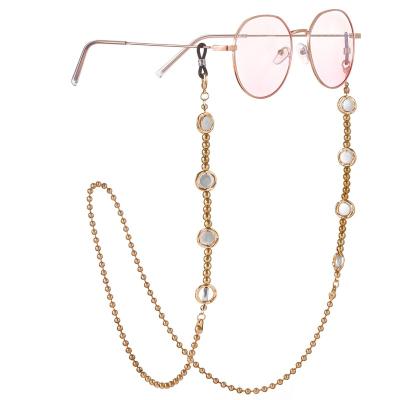 China Fashionable Factory 2020 High Quality Gold Filled Little Long Beaded Chain Necklace Masking And Sunglasses Holder for sale