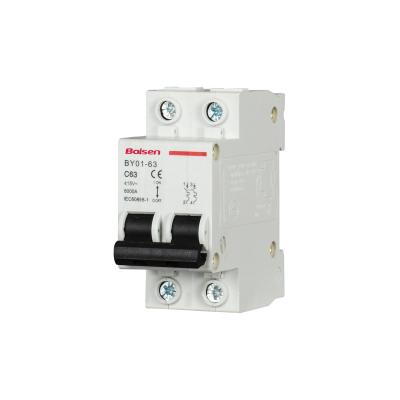 China Customized C45 50/60Hz 230/400Volt 6kA 6-63Amp 1P 2P 3P 4P DC MCB Miniature Circuit Breakers With CE Approved IEC 6KA for sale