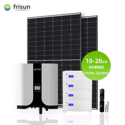 China Full set 10000w solar system 6KW 10KW 12KW 15KW 20KW home solar hybrid power system for home for sale