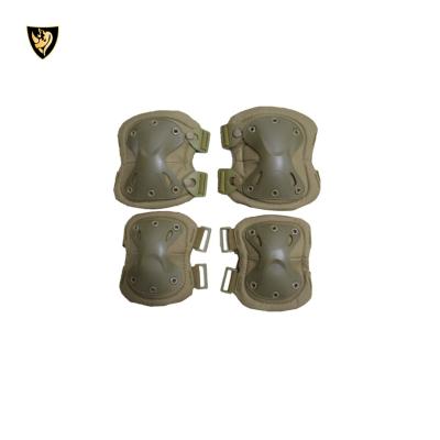 China Deluxe Khaki Color Combat Paintball Skate Safety Guard Gear Knee And Elbow Pads for sale