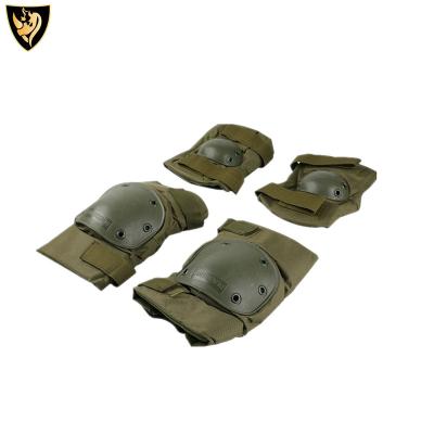 China Outdoor Combat Knee Elbow Guards Deluxe Tactical Military Green Army Pads Protector for sale