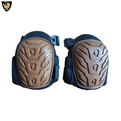 China Brown Color Construction Gel Foam Heavy Duty Professional Safety Padding Protective Protective Knee Pads For Flooring Gardening Work for sale