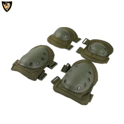 China Protect Knee and Elbow Army Green Tactical CS Knee and Elbow Pads Outdoor Sports Protective Gear Wholesale 4pcs for sale