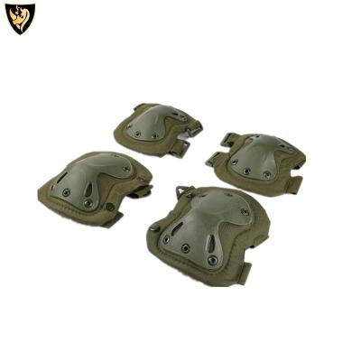 China Hot Selling Army Green 4pcs/set Knee and Elbow Pads Wholesale Tactical Support and Elbow Pads Protector for sale