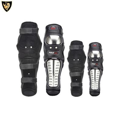 China Professional 4Pcs/Set Motocross Sports Motorcycle Stainless Steel Knee Pads And Elbow Pads Fitted Motorcycle Elbow Knee Pads Guard for sale