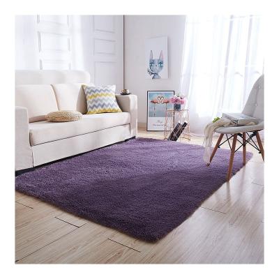 China Washable Custom Rug Polyester 100% Solid Color Rectangular Area Rug for sale