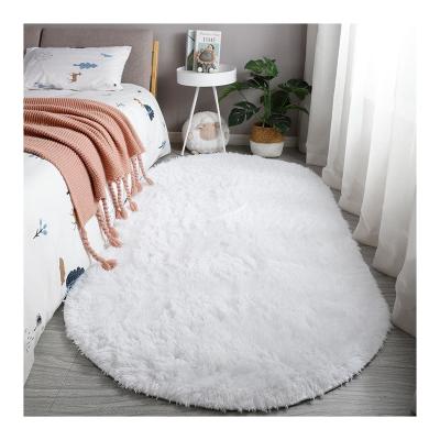 China Non Slip Washable High Quality Carpet Elliptical Long Pile Shaggy Carpet For Living Room for sale